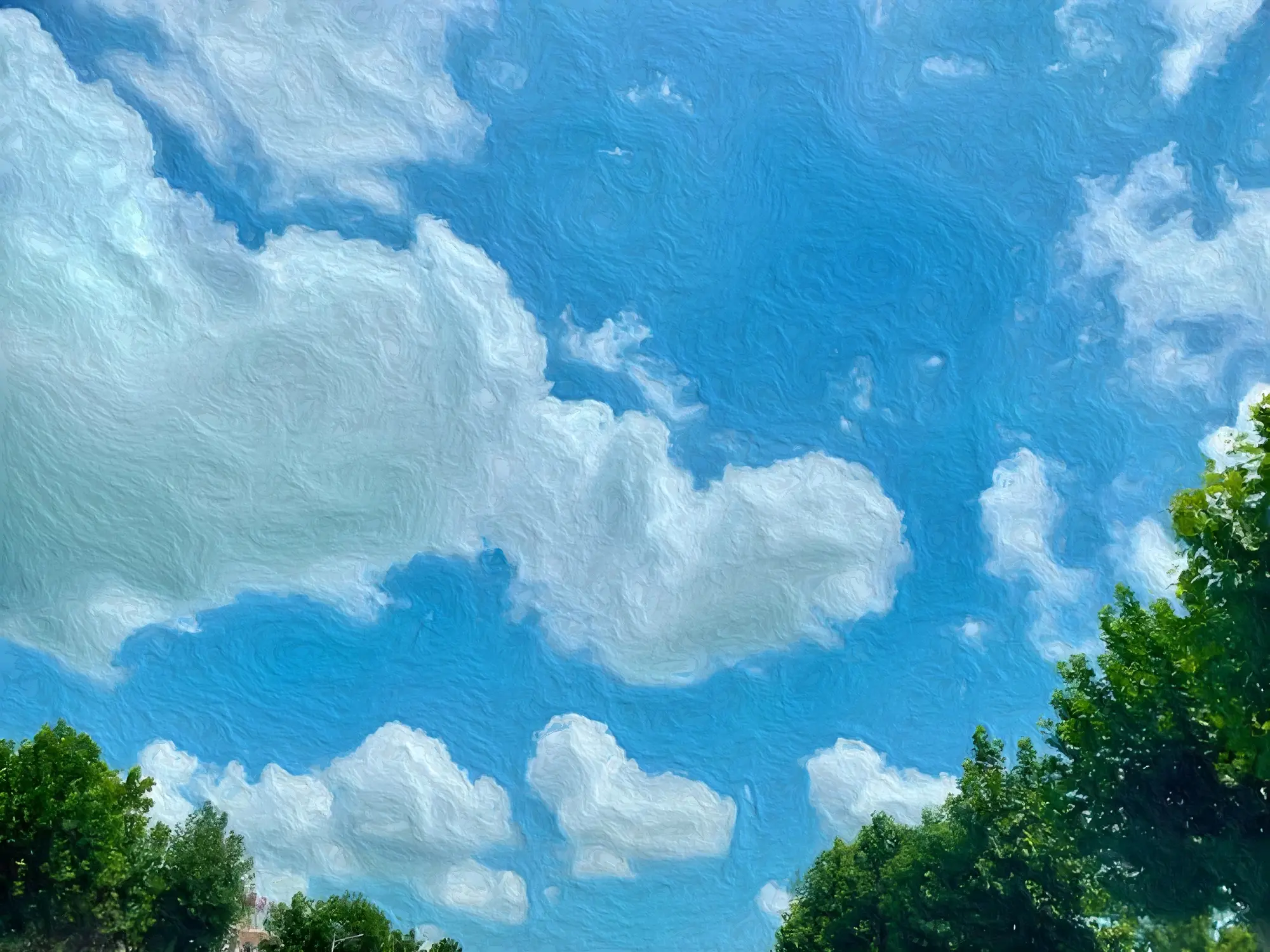 天空图片(油画)