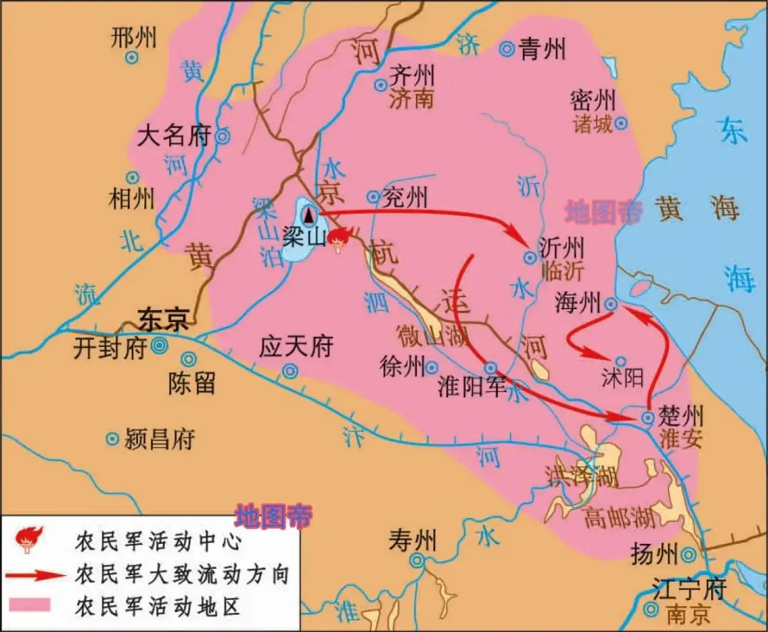 梁山县位于山东省西南部,处于山东省的泰