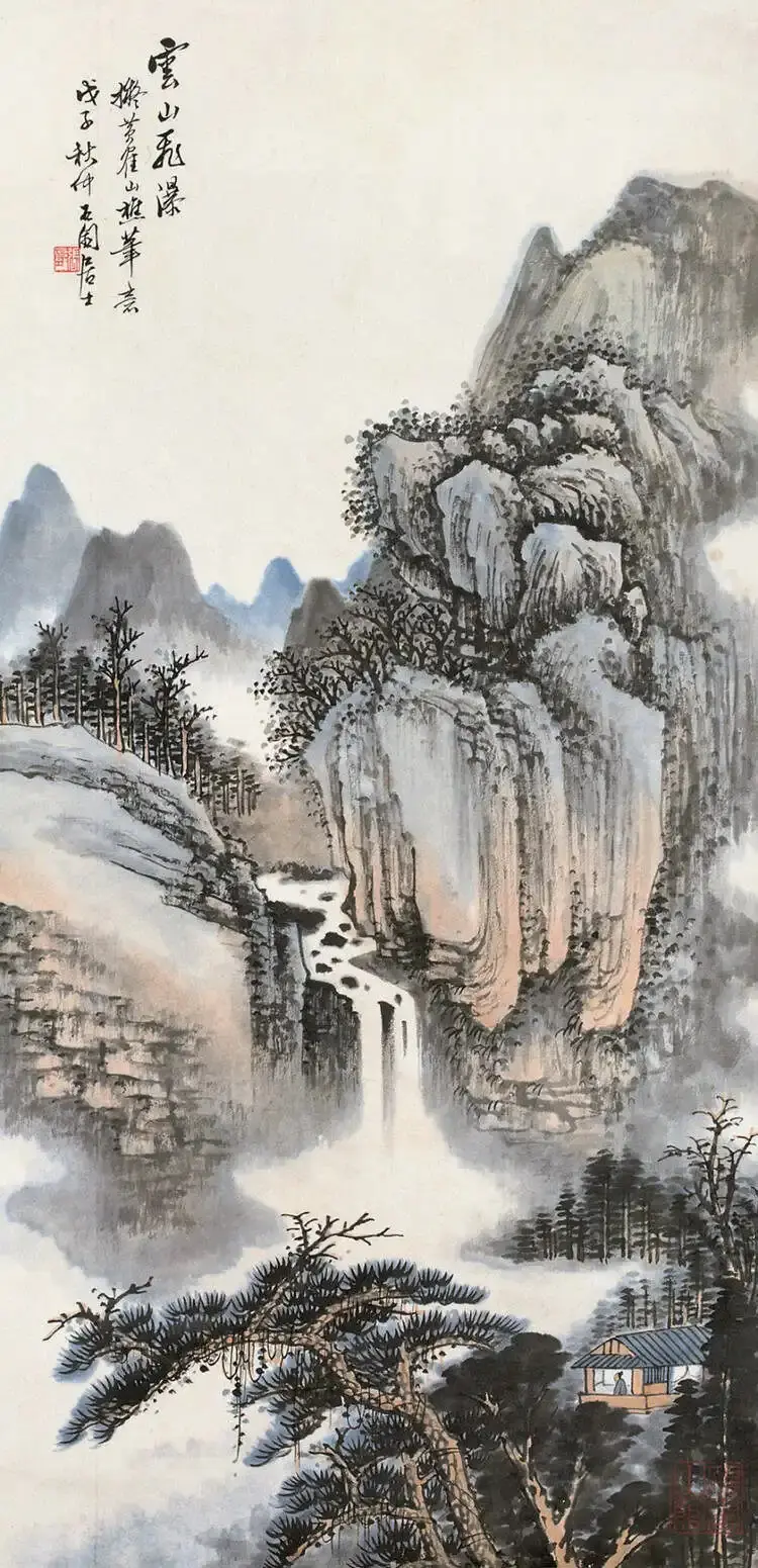 仿清"四王"之一王石谷的画几可乱真