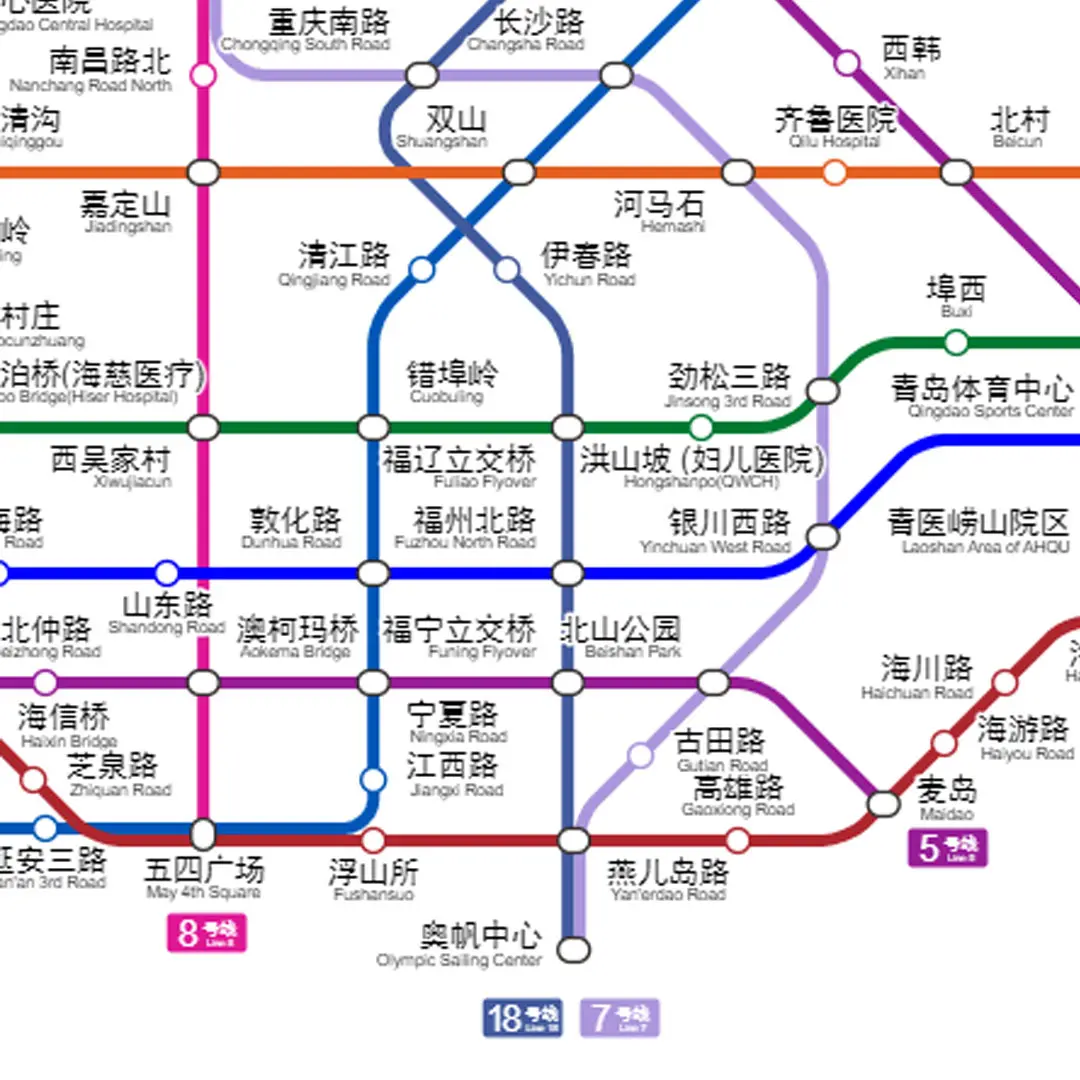 青岛三号地铁站线路图图片