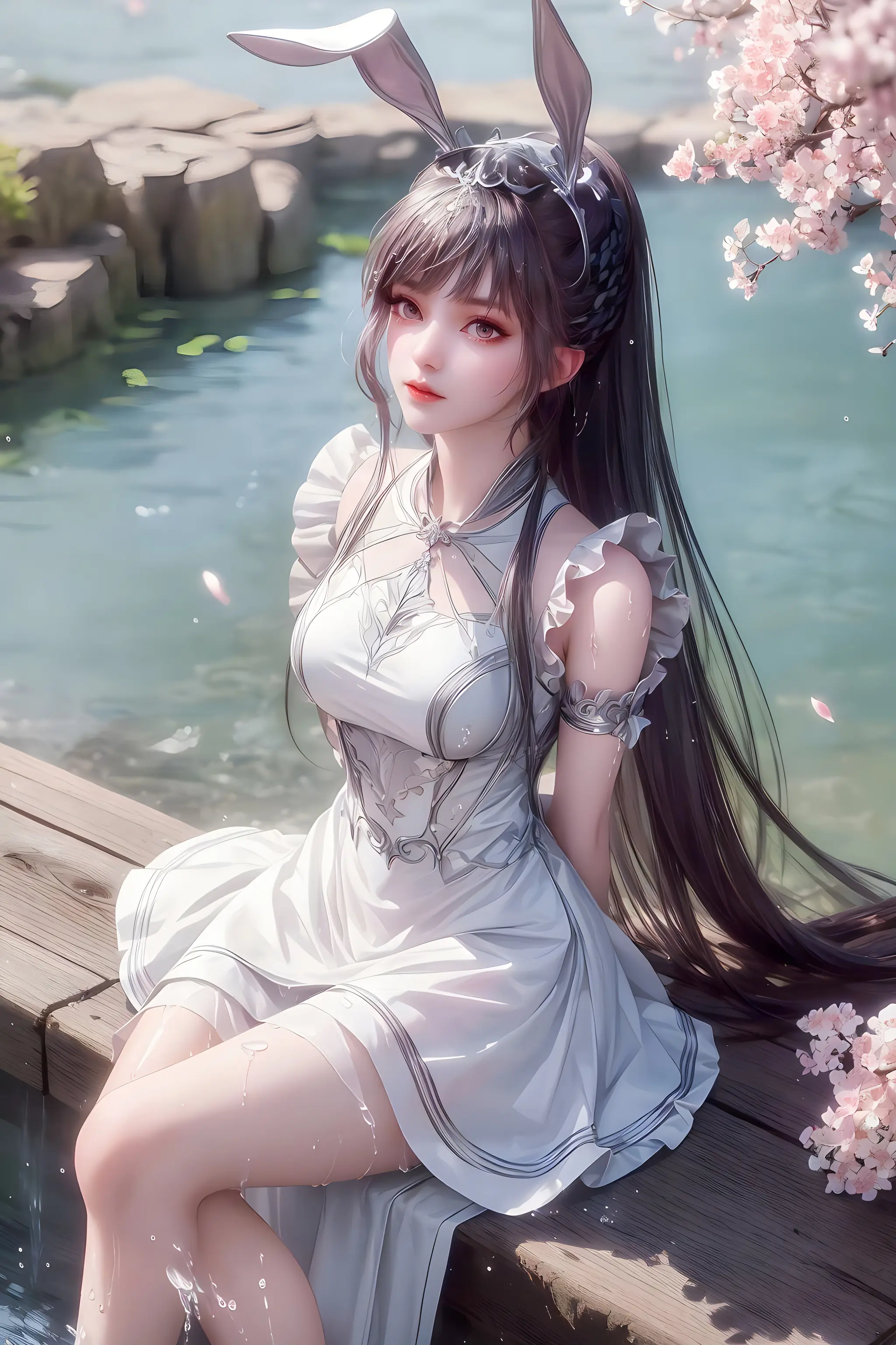 国漫女神壁纸|斗罗大陆小舞ai绘画:郁林掩魅影,星湖觅仙姿!