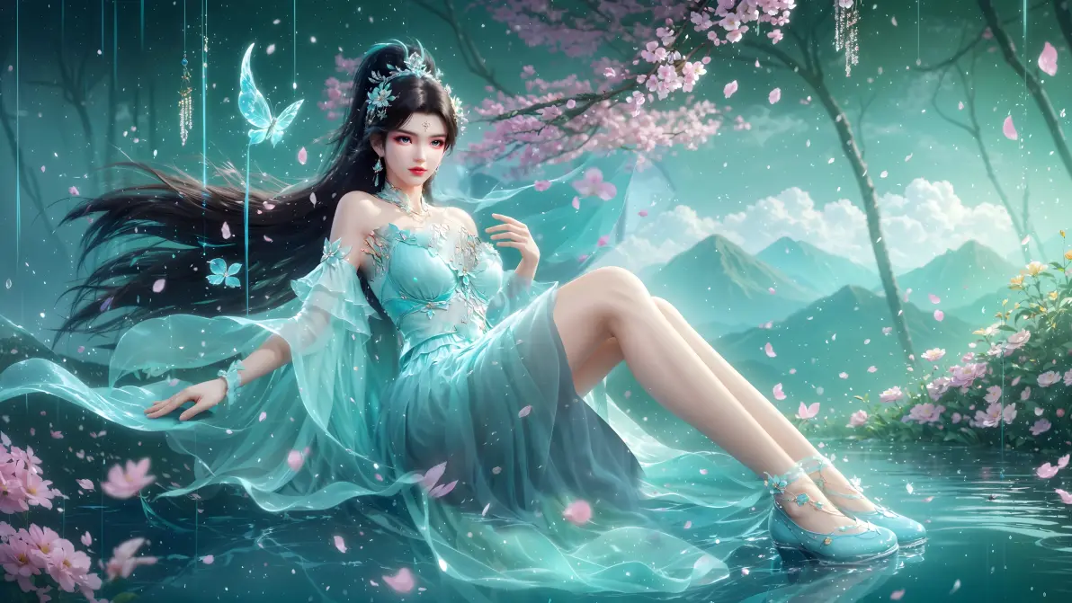 国漫女神萧薰儿高清电脑壁纸:ai图集绘画二次元高清美图!