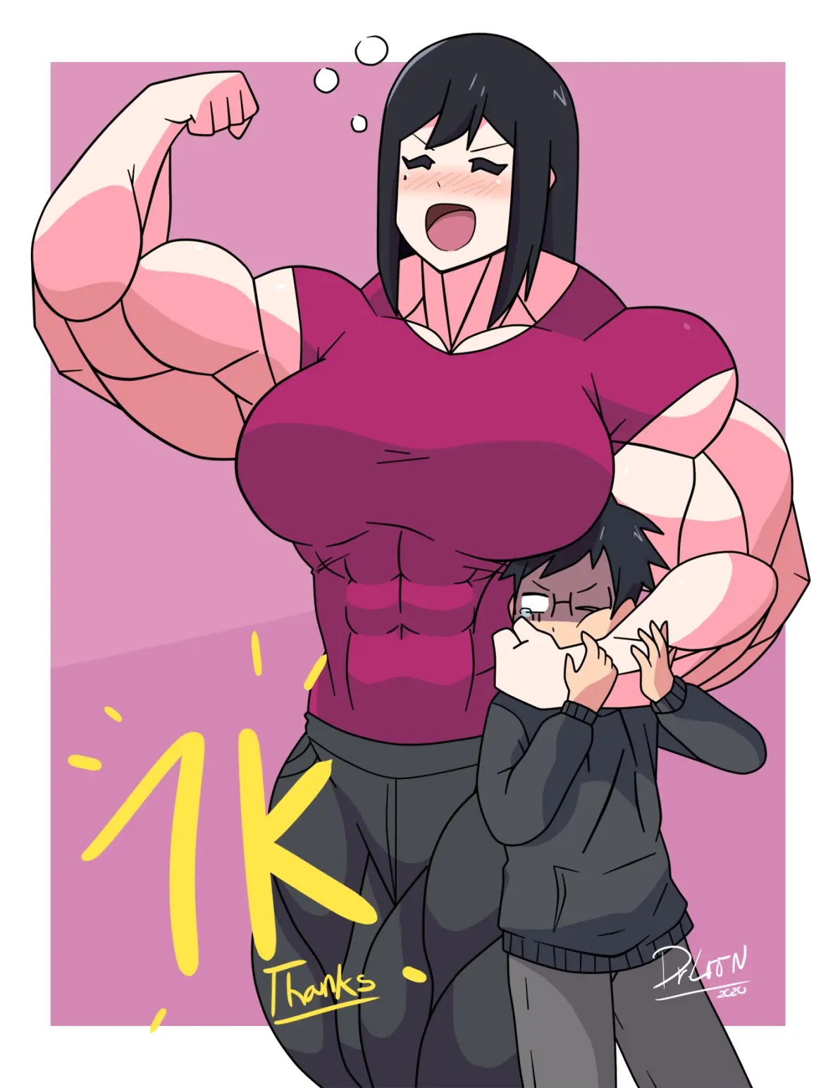 drloon的肌肉女反差萌