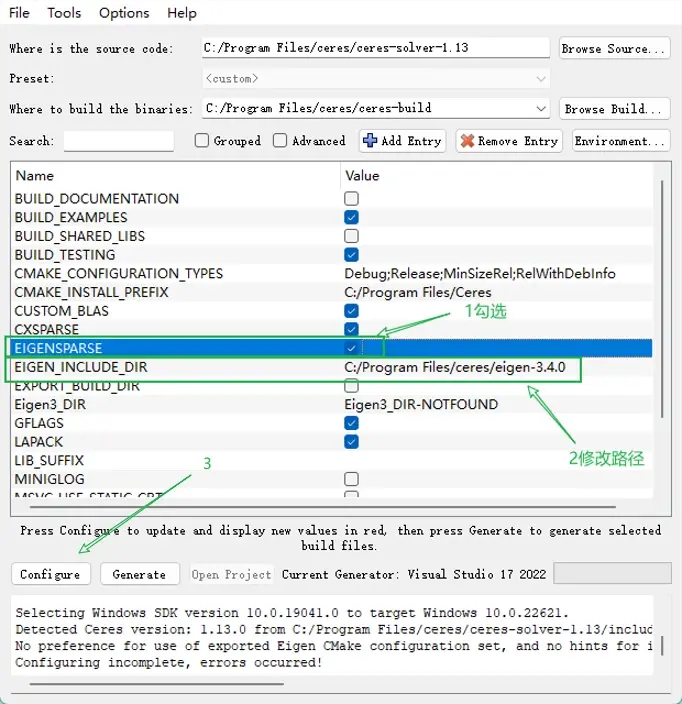 visual studio2022安装配置非线性优化库ceres1.13