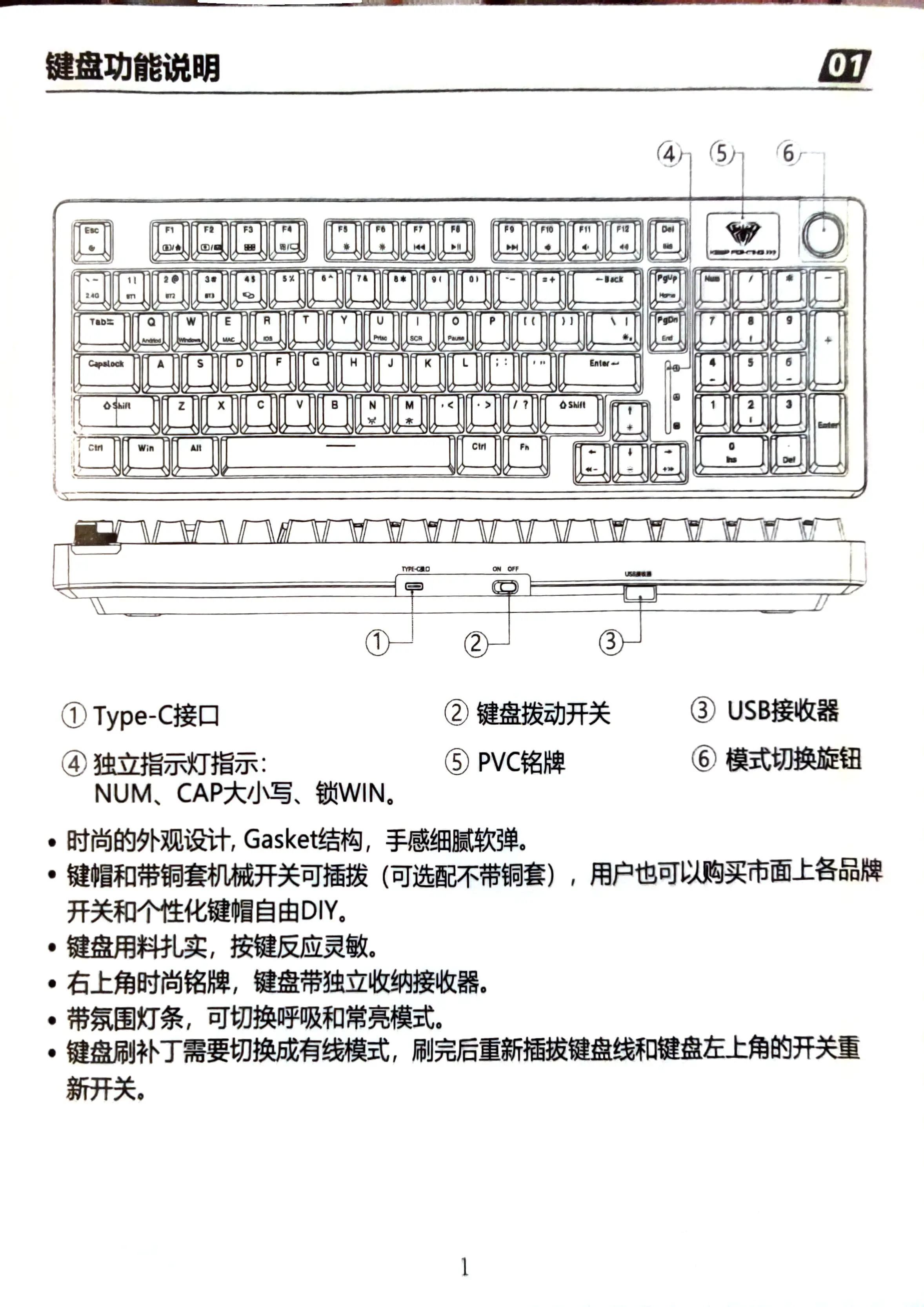 狼蛛f2088键位图图片