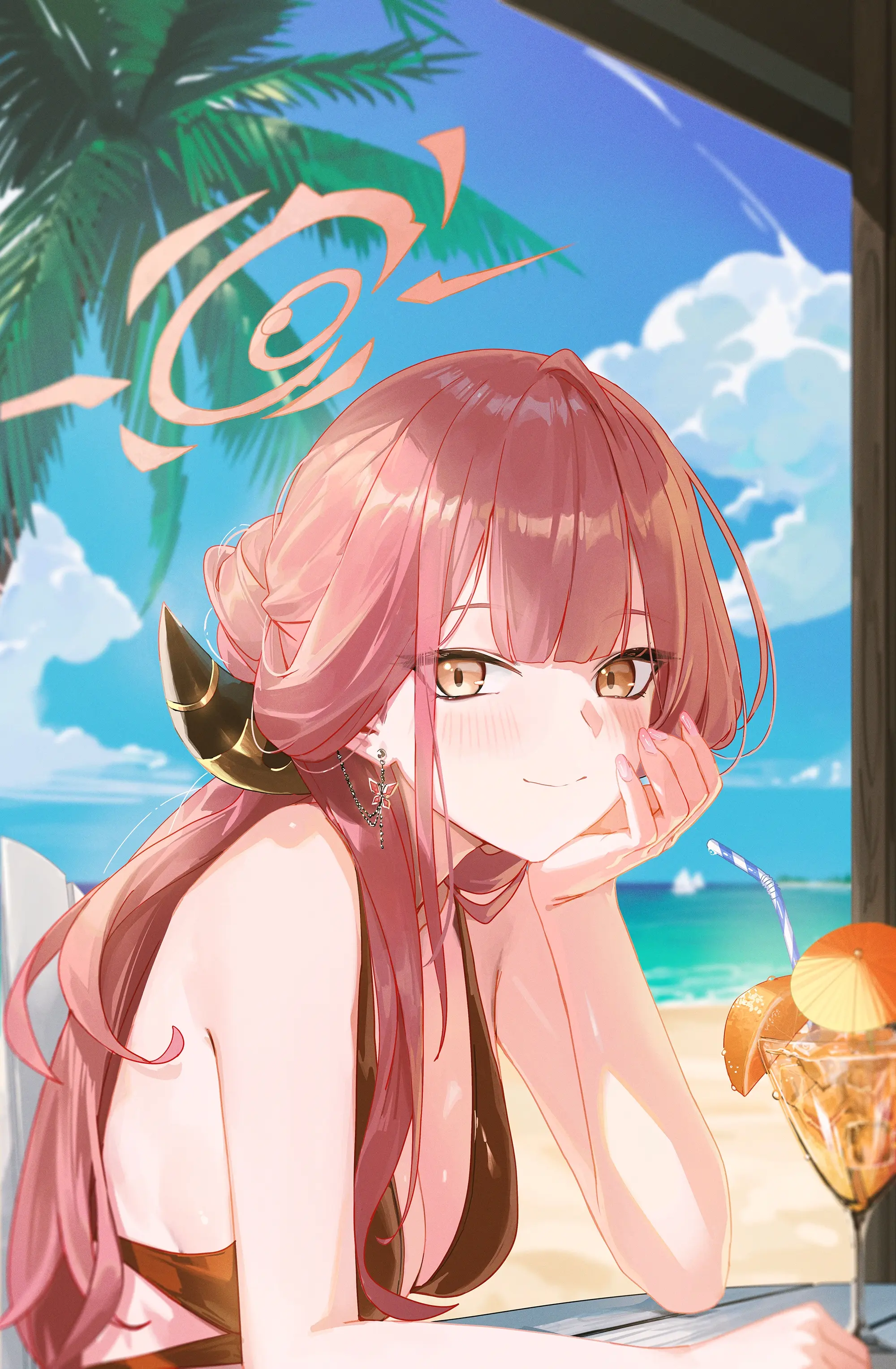 托腮女子插画特辑