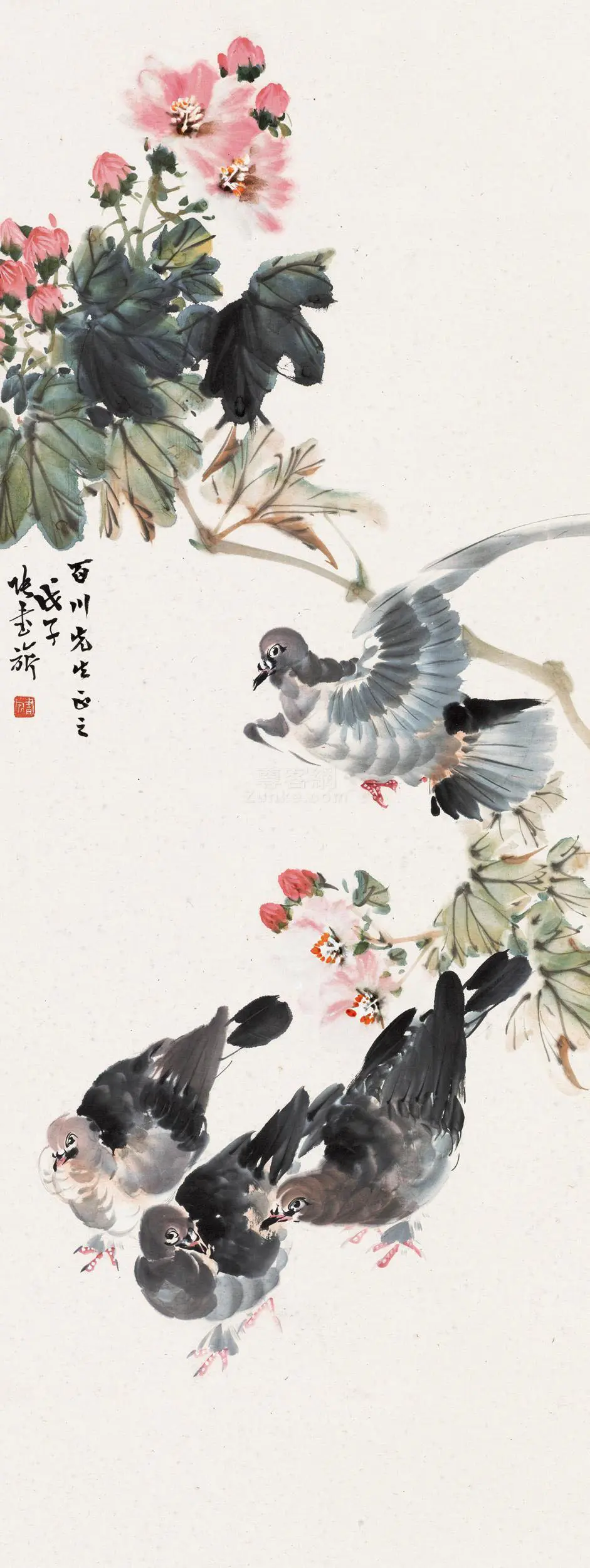 鸽子国画小写意作品集