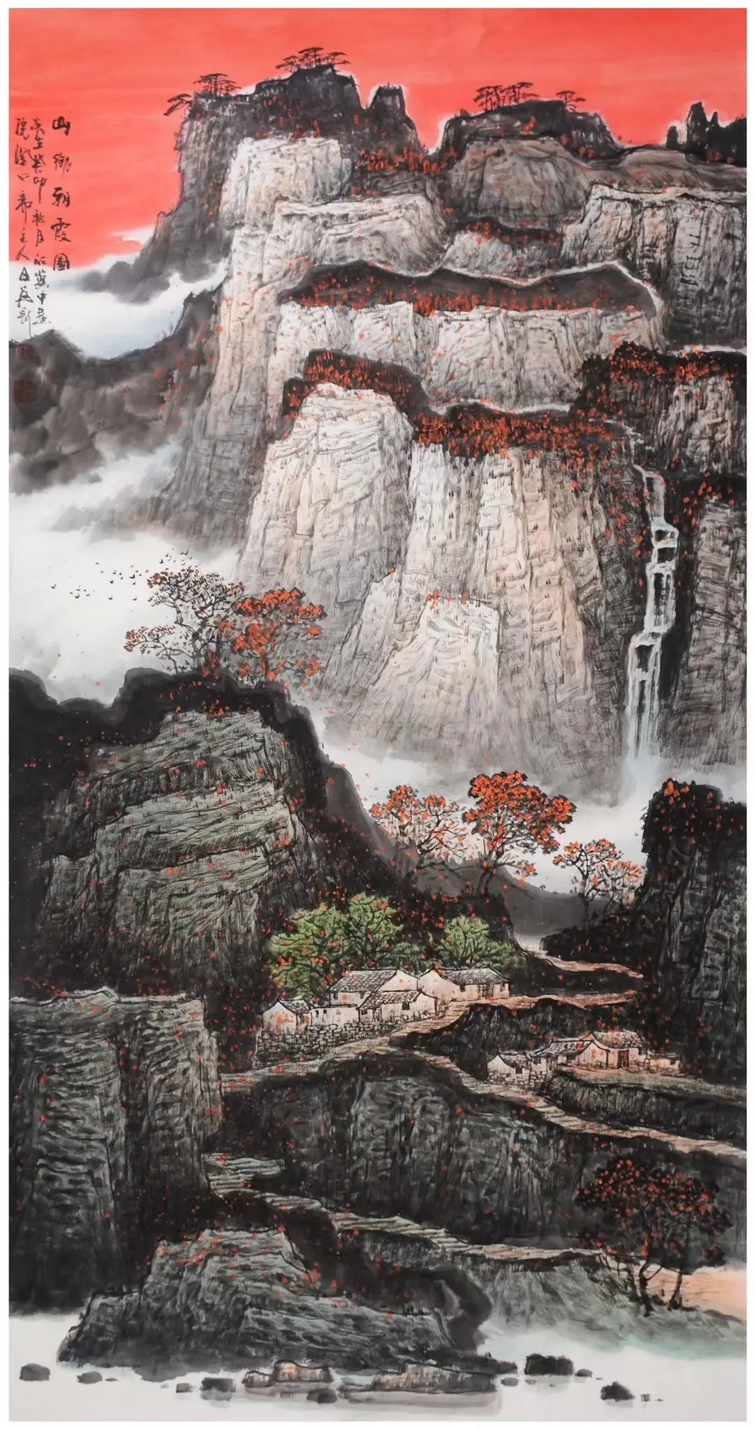 张月岗山水画作品价格13718748166