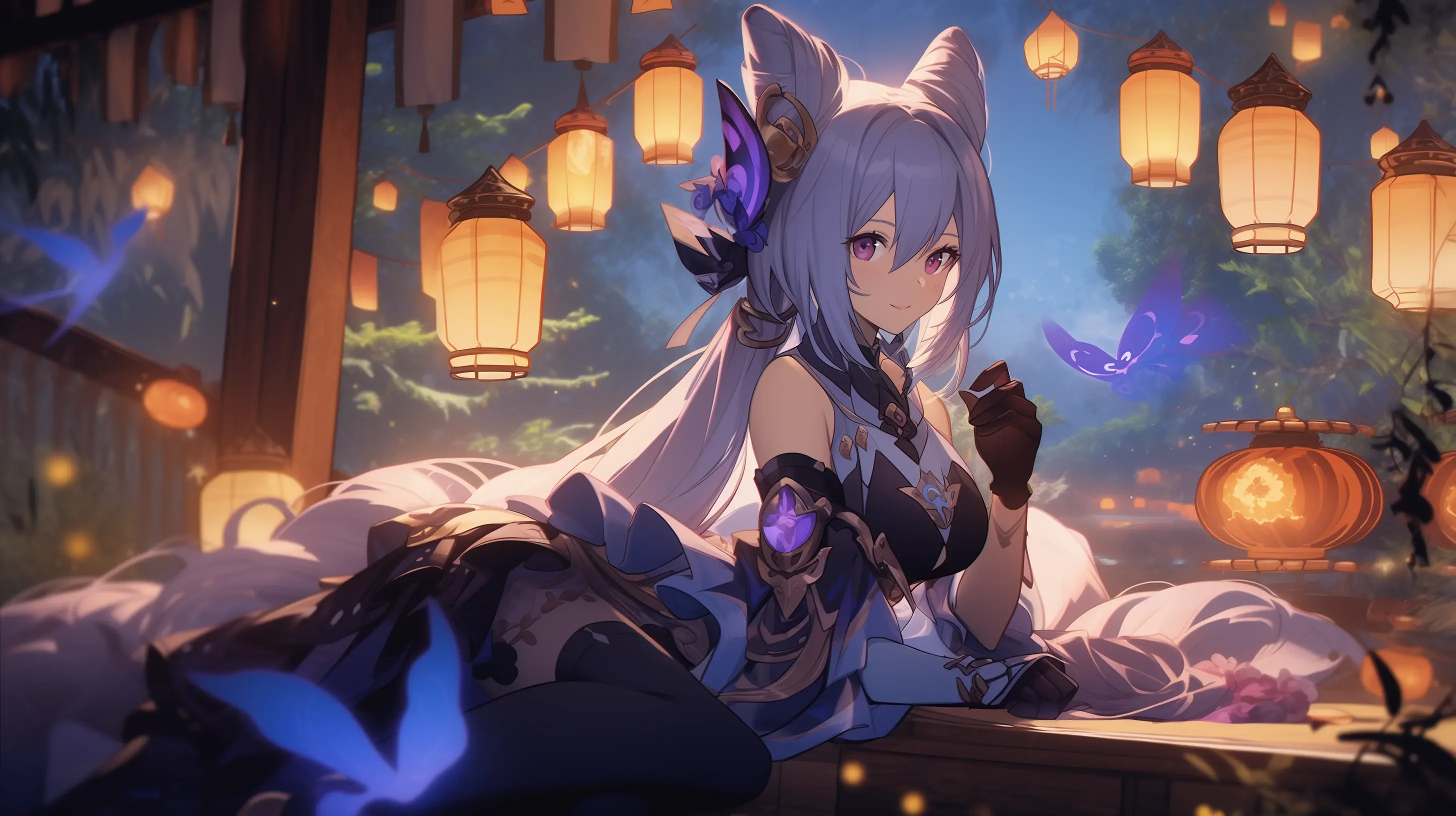 幽谷里的刻晴【ai绘高清壁纸】