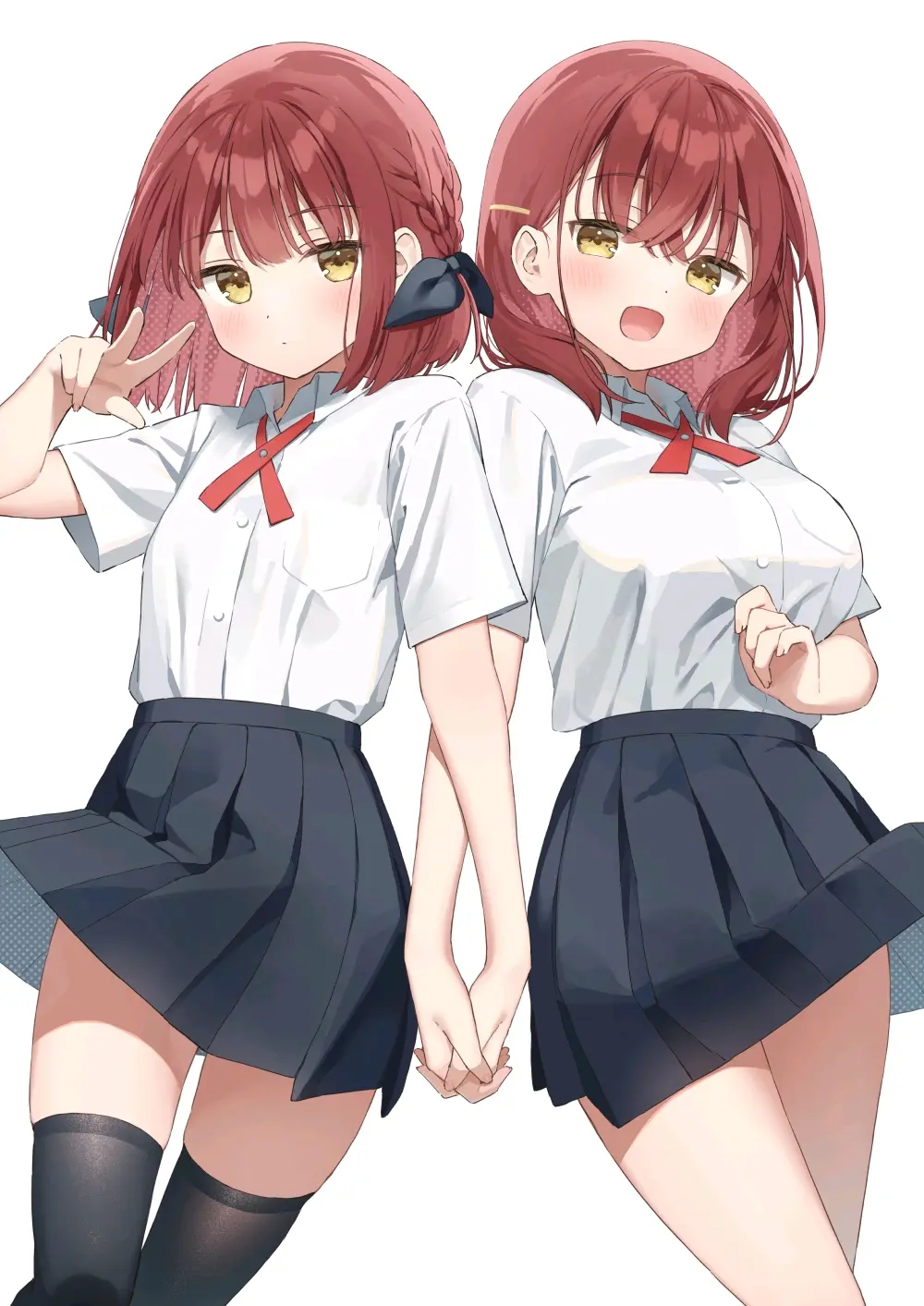 夏季校服女子插画特辑