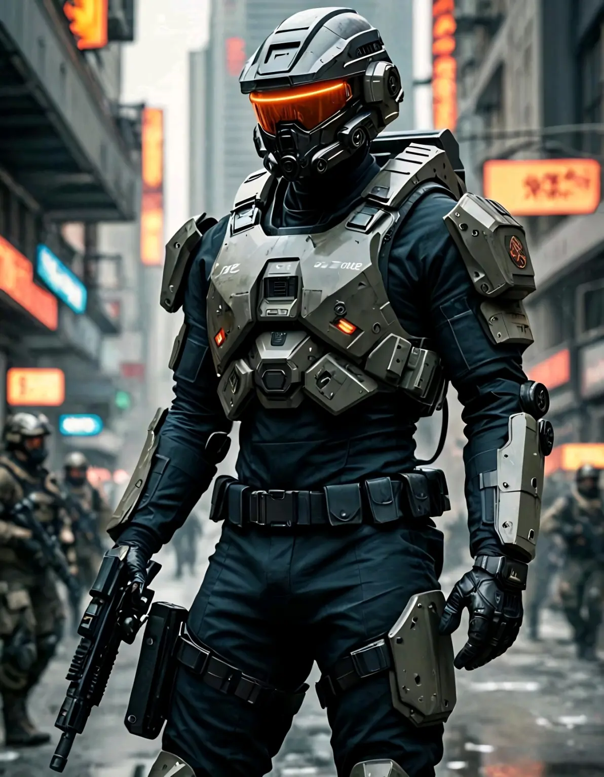 ai绘画ai画的科幻风格的士兵2024年7月18日