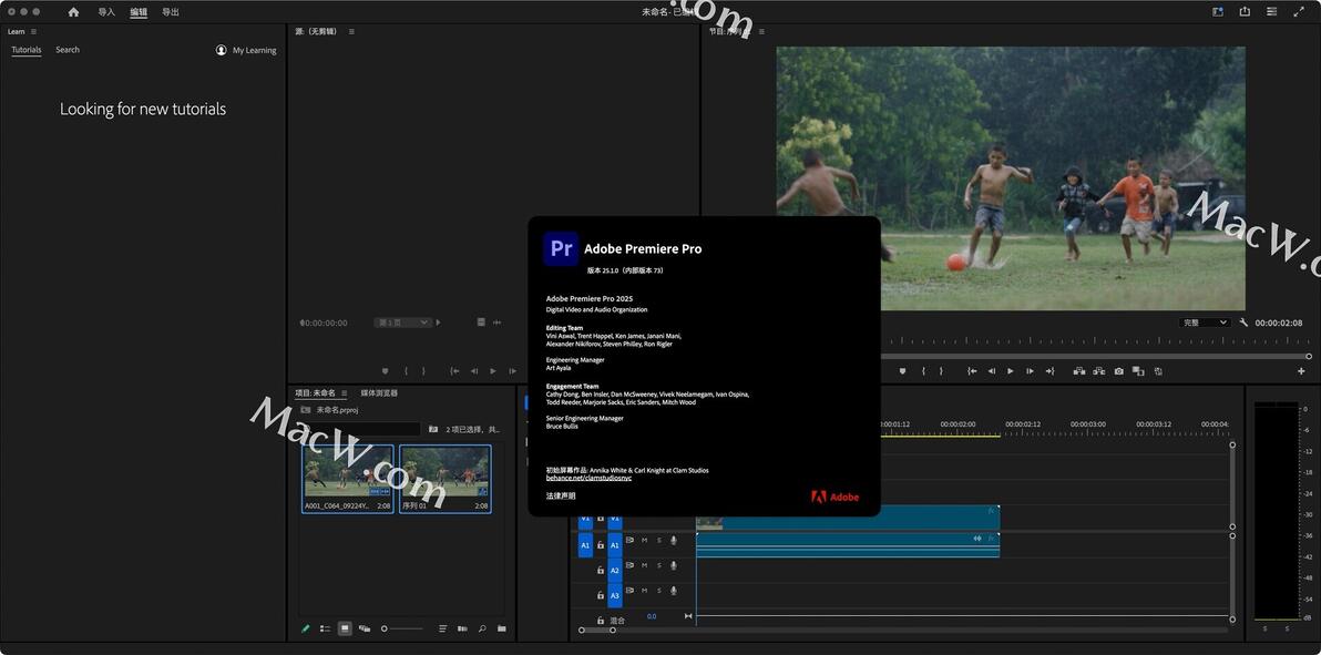 Adobe Premiere Pro 2025 for Mac (pr2025) 哔哩哔哩