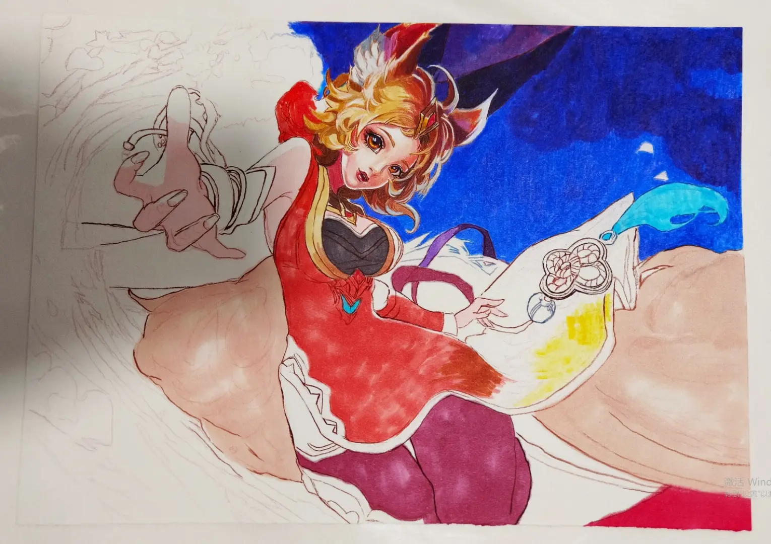 手绘王者荣耀妲己