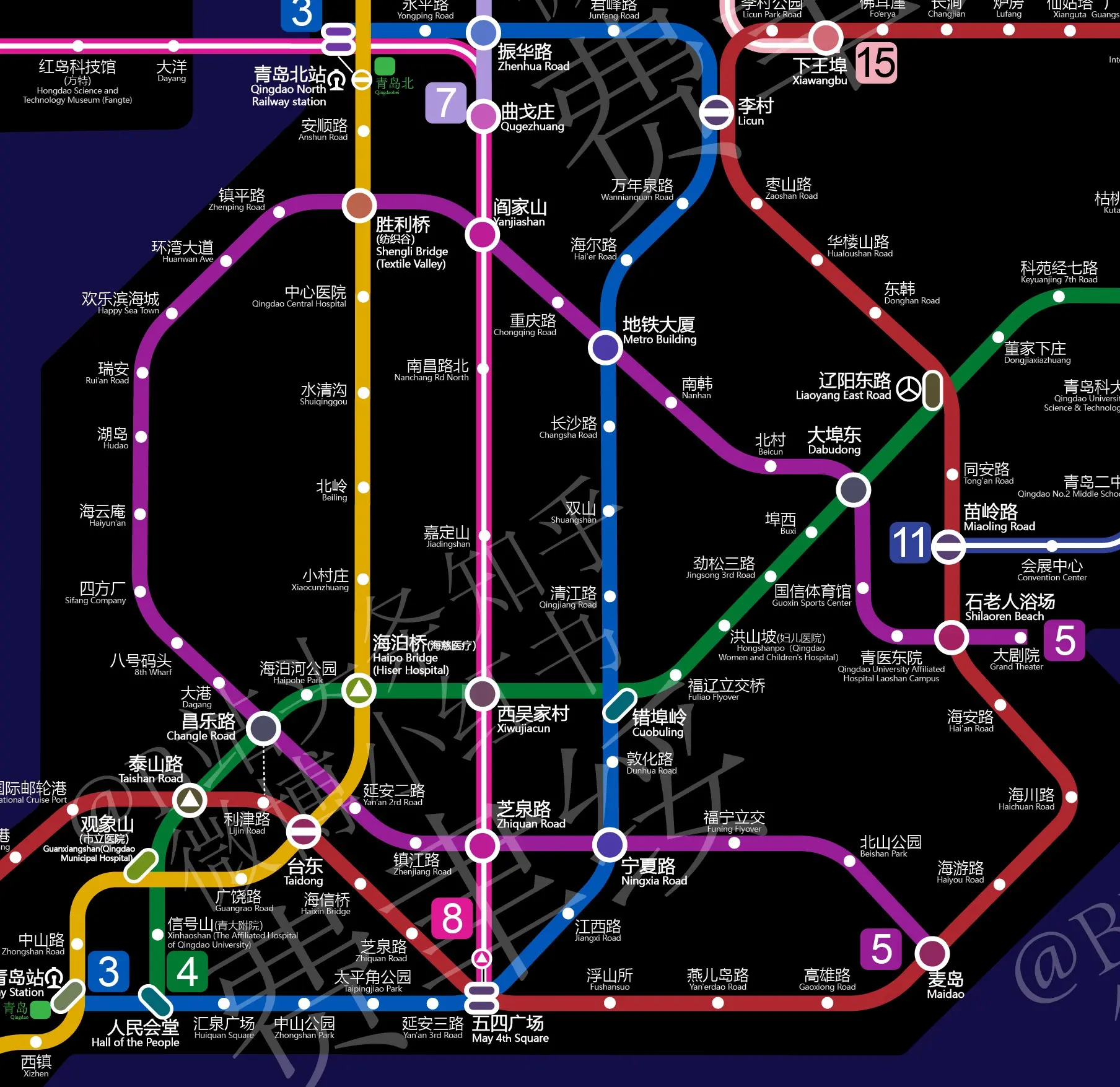 胶州地铁3号线线路图图片