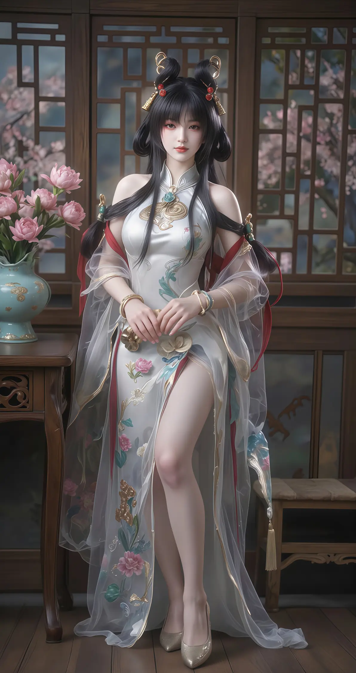 王者荣耀公孙离ai壁纸:江湖侠女惊艳登场,玉腿细长非常好看!