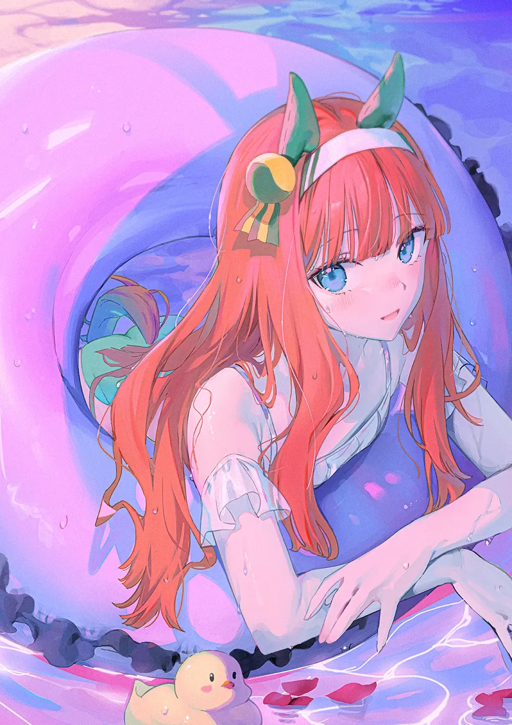 漂来漂去好放松♪ - 游泳圈插画特辑