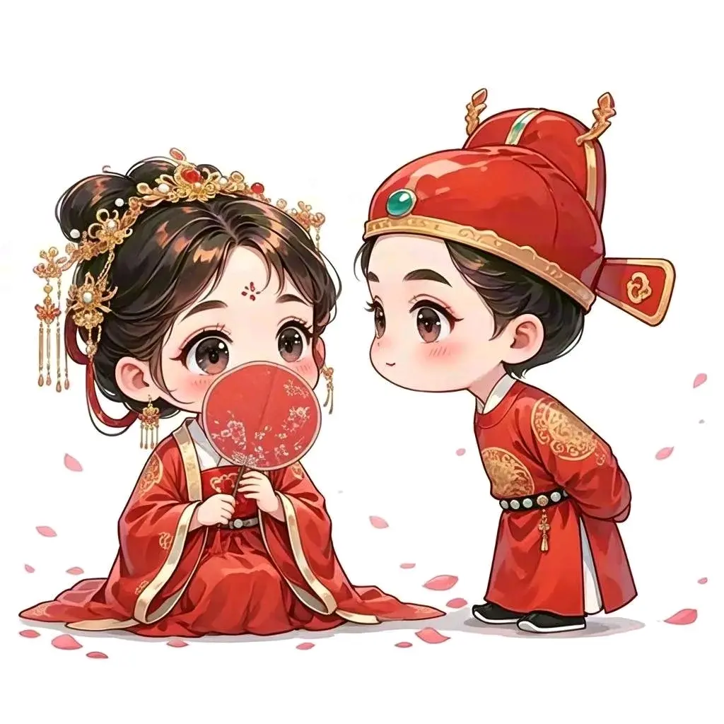 古风新人喜庆头像