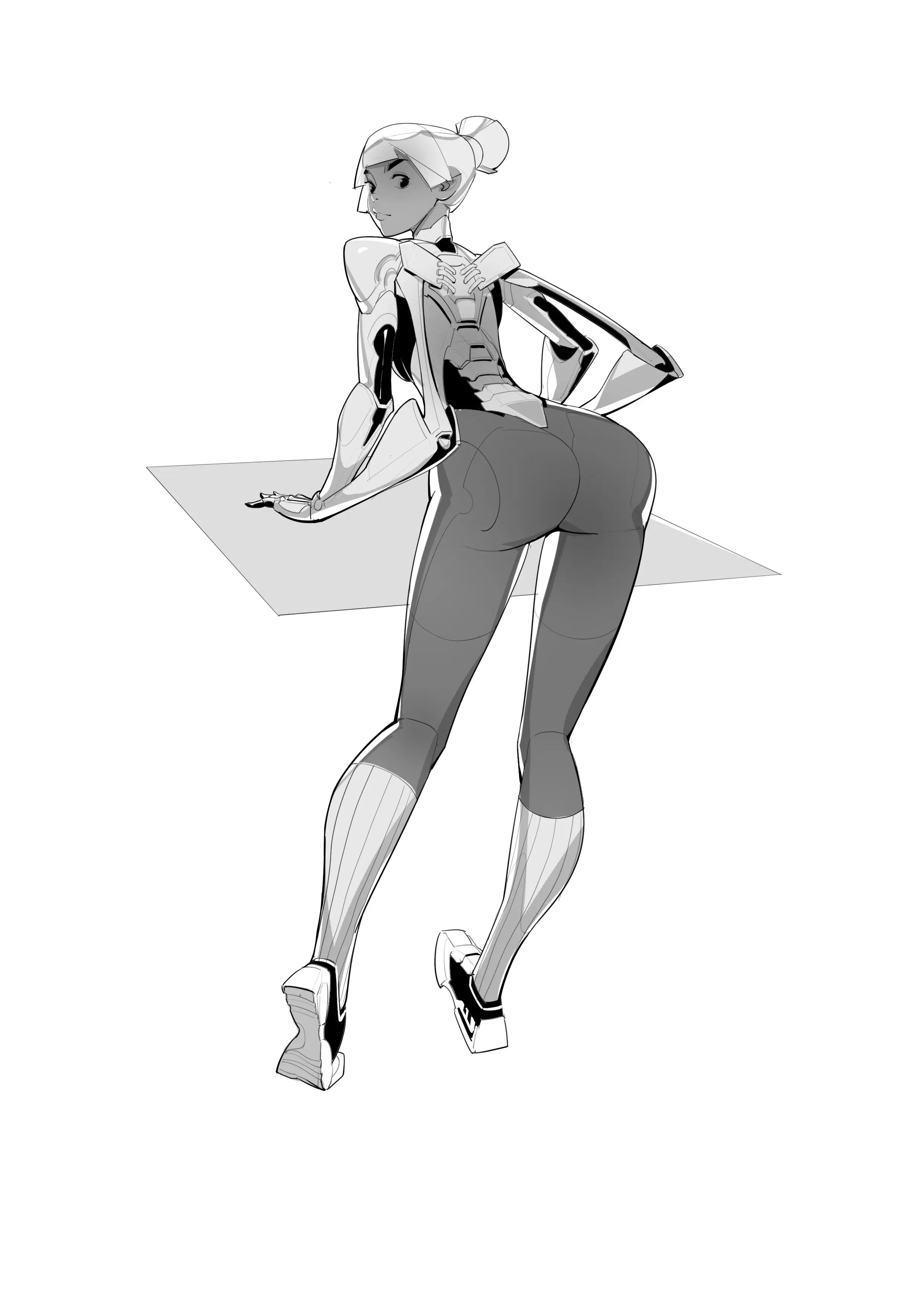 女人体动态和肌肉体块示范,绘画素材共20张