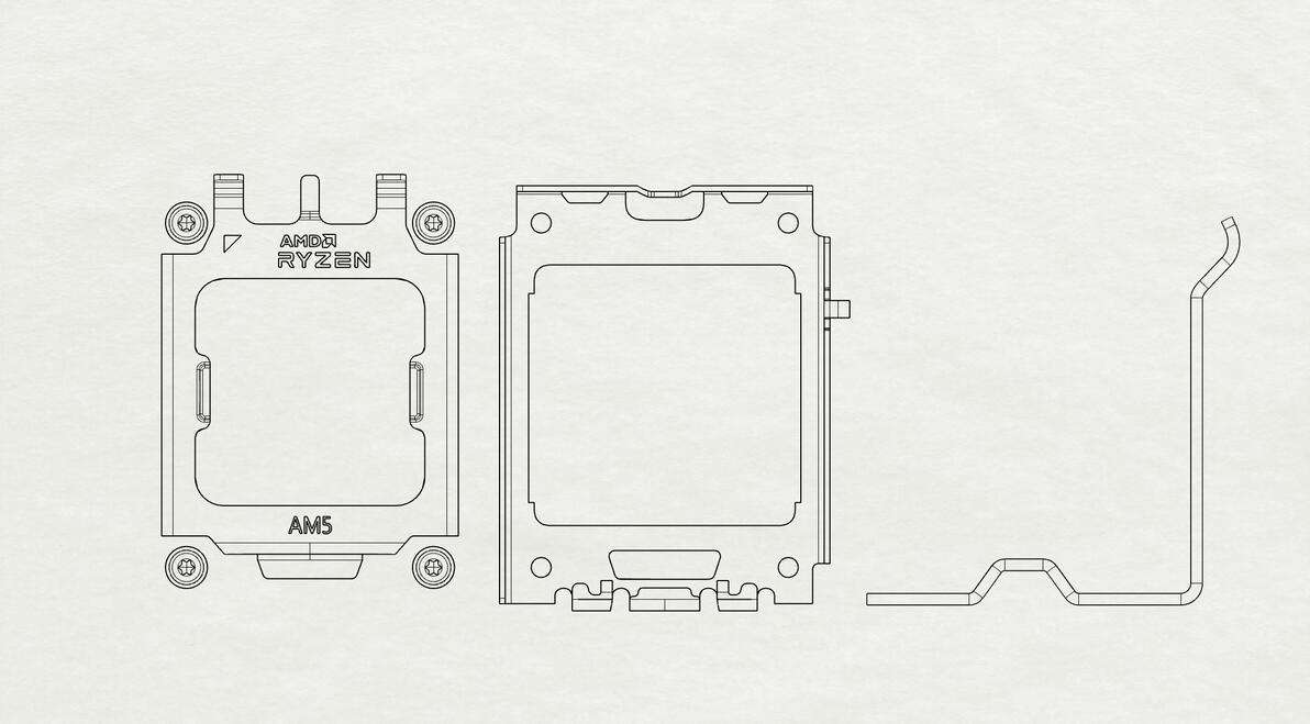【DIY】AM5 CPU 模块 尺寸/孔距 - 哔哩哔哩