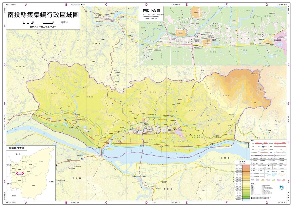 台湾省“地区”南投县（市、镇，乡级）行政区划超详细全要素地理地图 - 哔哩哔哩