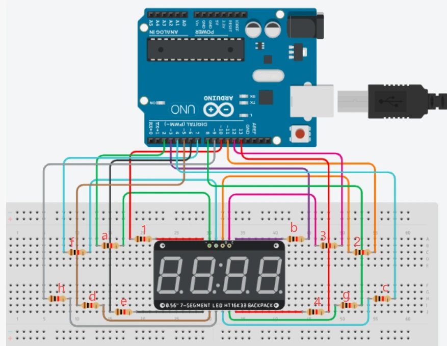 十天玩转Arduino_19_四位数码管显示 - 哔哩哔哩