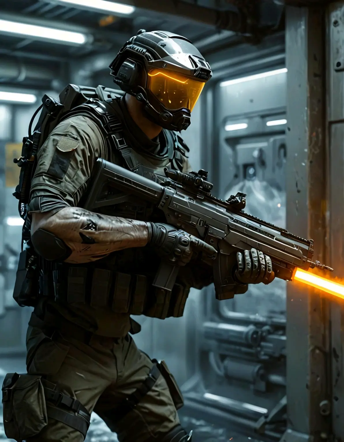 ai绘画ai画的科幻风格的士兵2024年7月18日