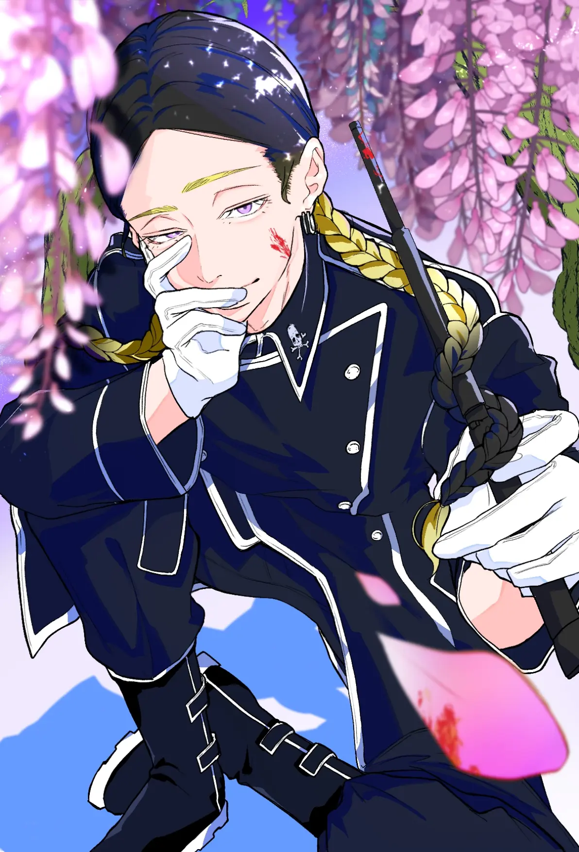 麻花辫男子插画特辑