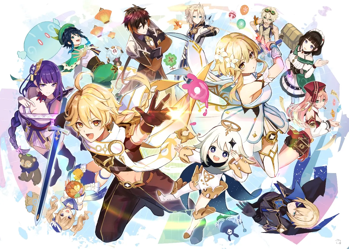 原神全家福祝大家新春快乐!