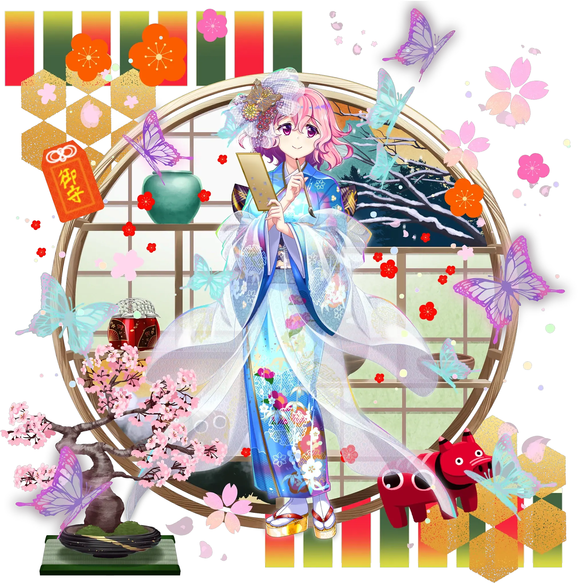 【东方lostword】西行寺幽幽子(求家国安泰的亡灵)立绘 差分