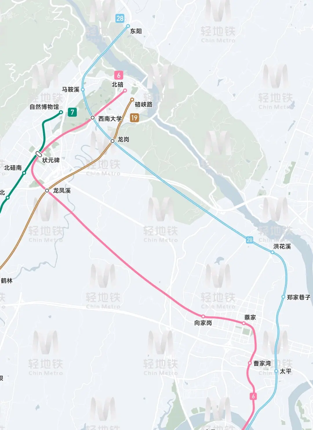 北碚至合川轻轨线路图片