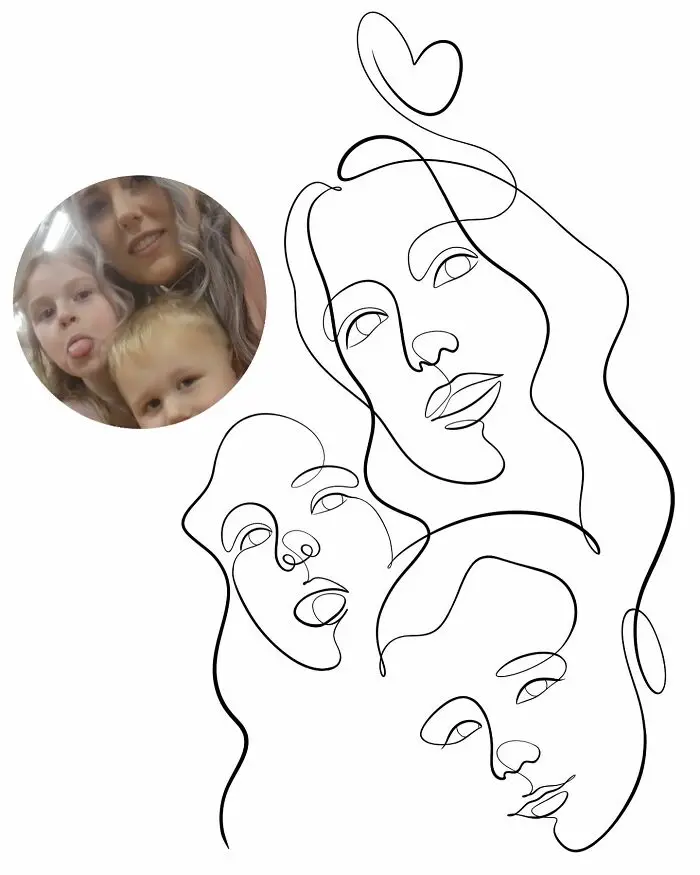 这位艺术家将照片变成精美的单线画