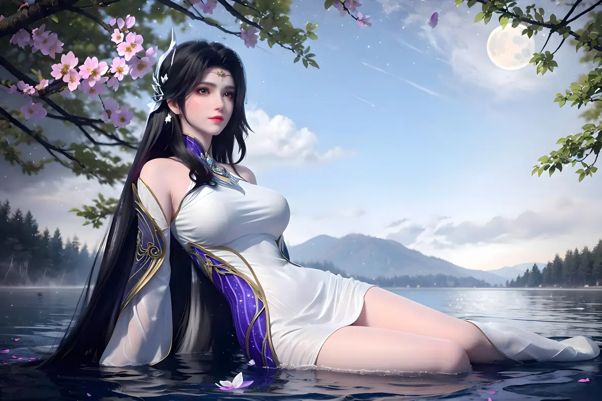 国漫女神ai高清电脑美图:每一张都可以拿来当桌面壁纸的!