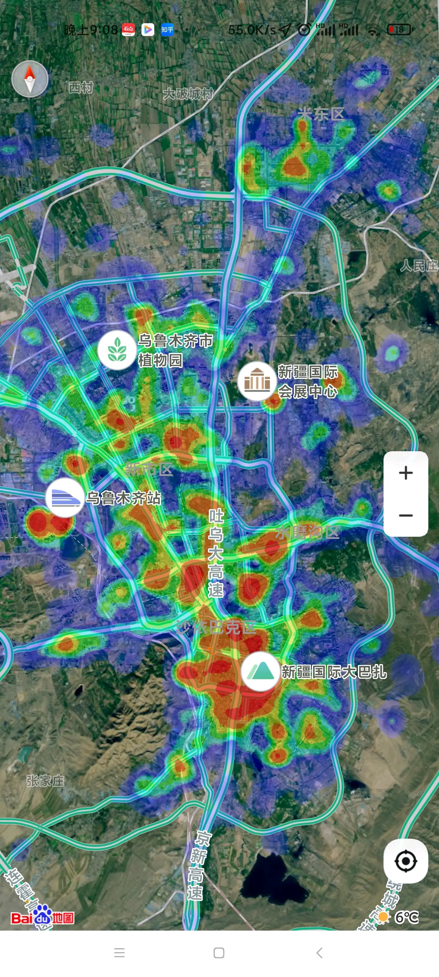 从热力图看2024春节 初三晚9点