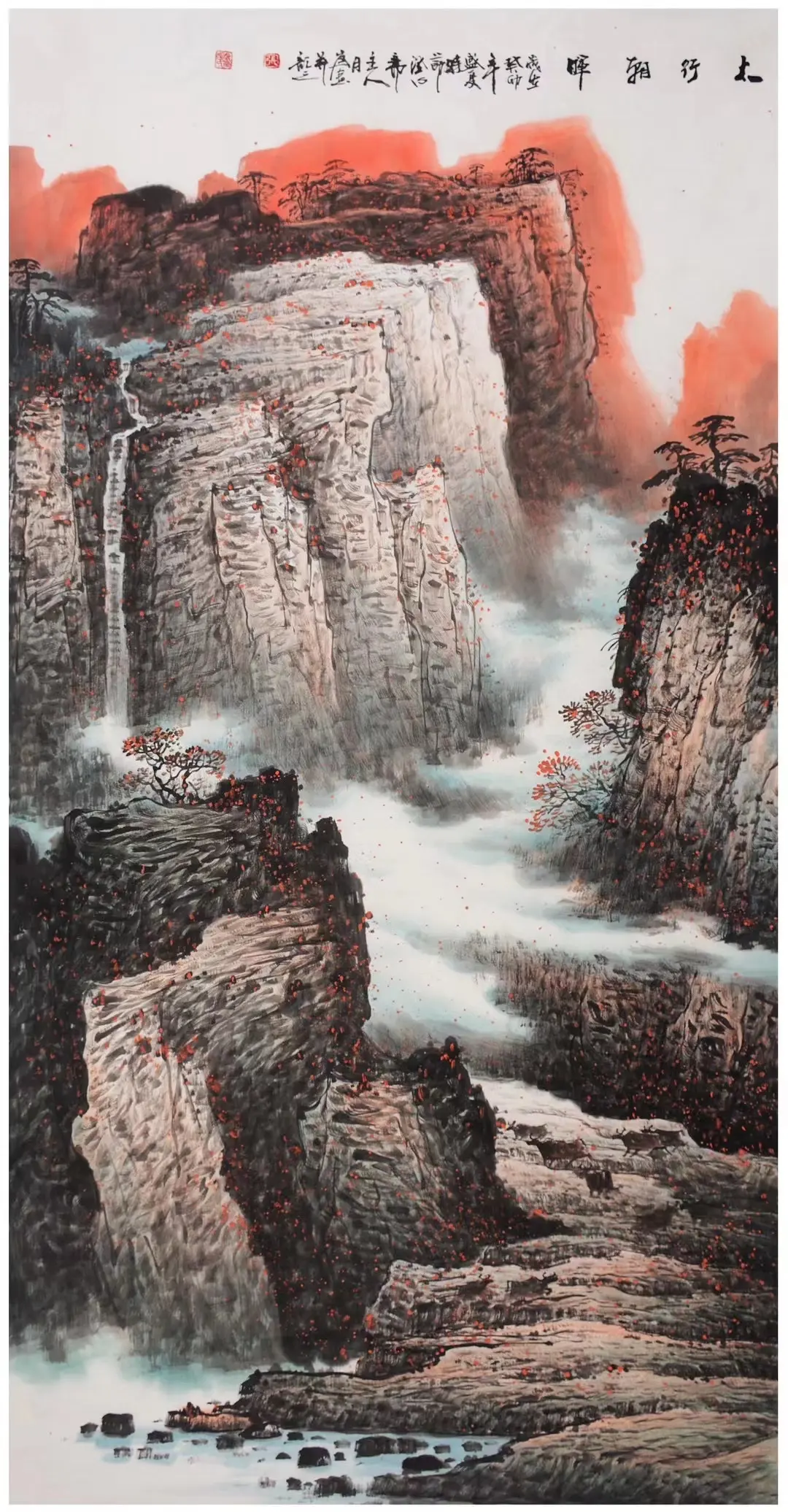 张月岗——半山半水半朦胧观张月岗的山水画,首先感受到的就是画家