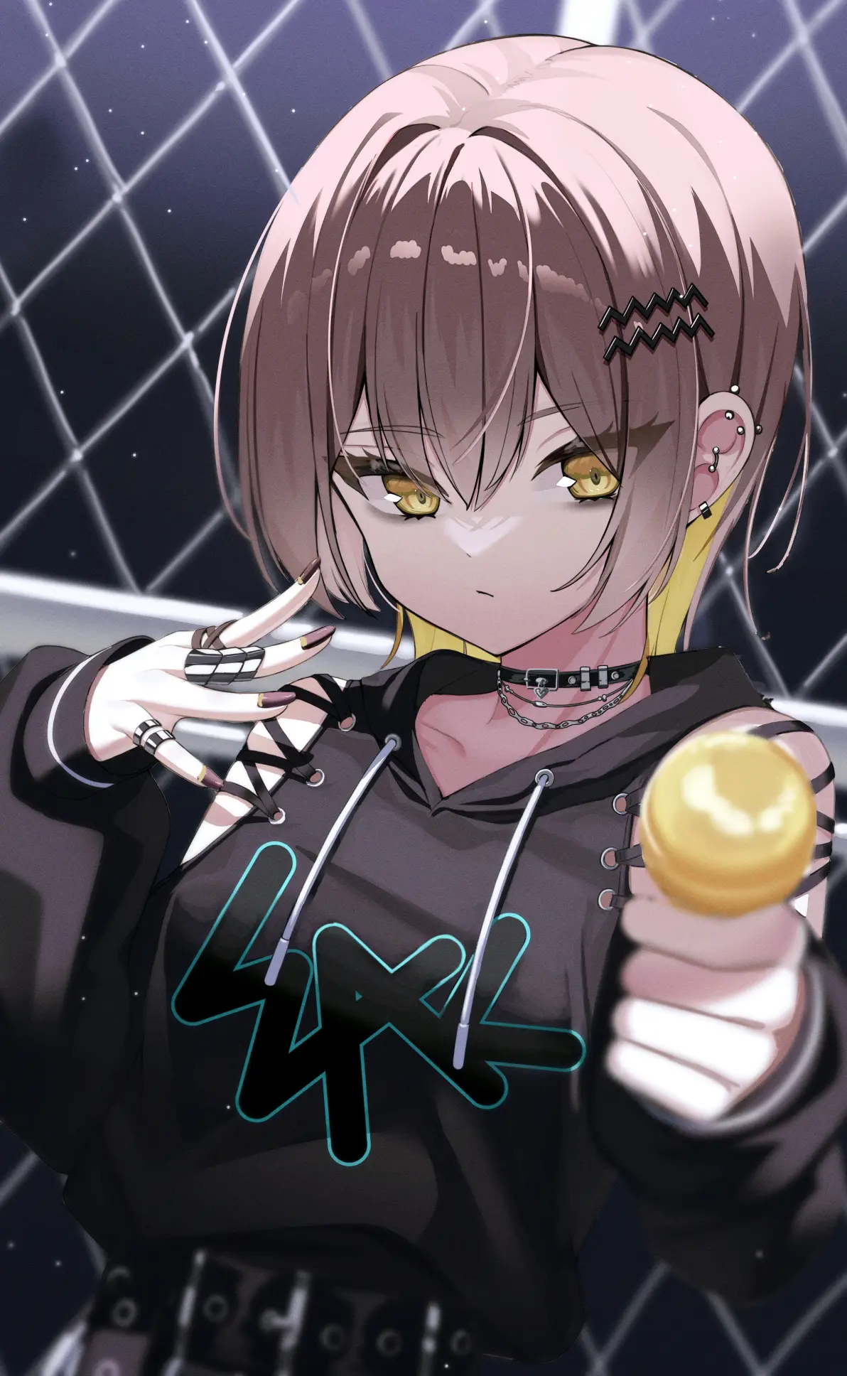 若隐若现的亮点耳环女子插画特辑20241003