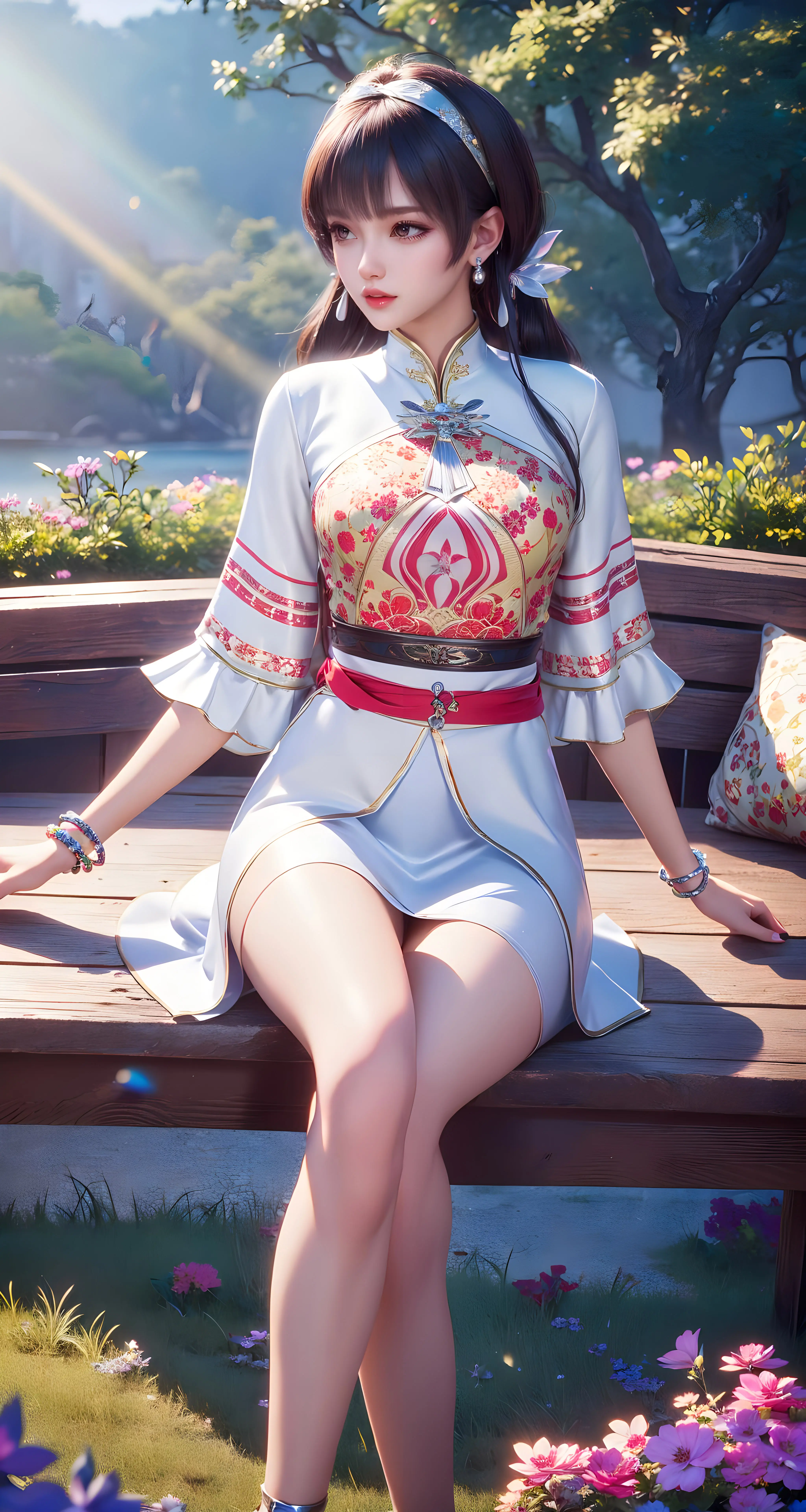 国漫女神ai手机壁纸:斗破苍穹云韵,独步万古红莲
