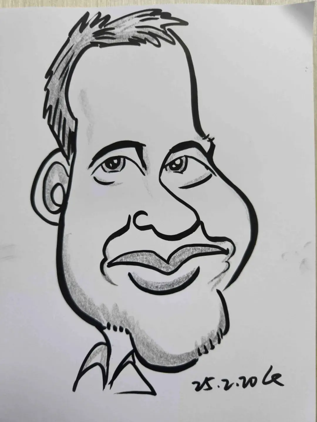 翔画人物,25年2月肖像漫画练习63张