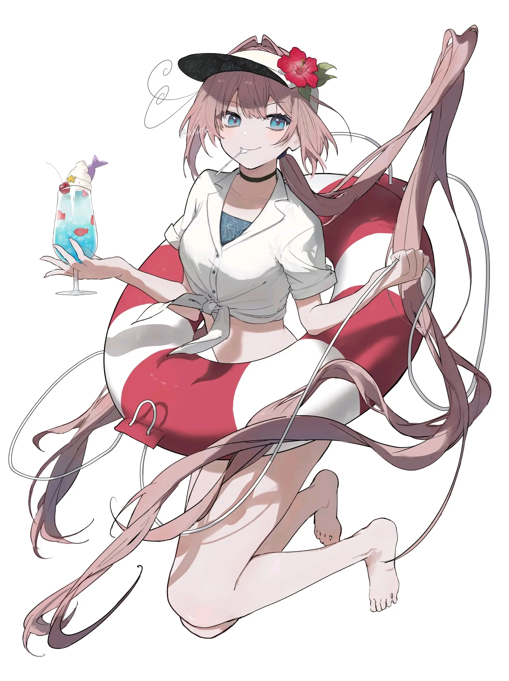 漂来漂去好放松♪ - 游泳圈插画特辑