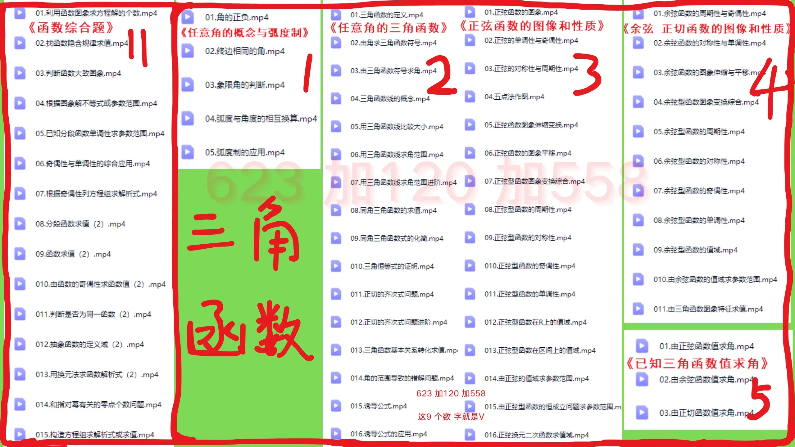 高中数学全套网课视频