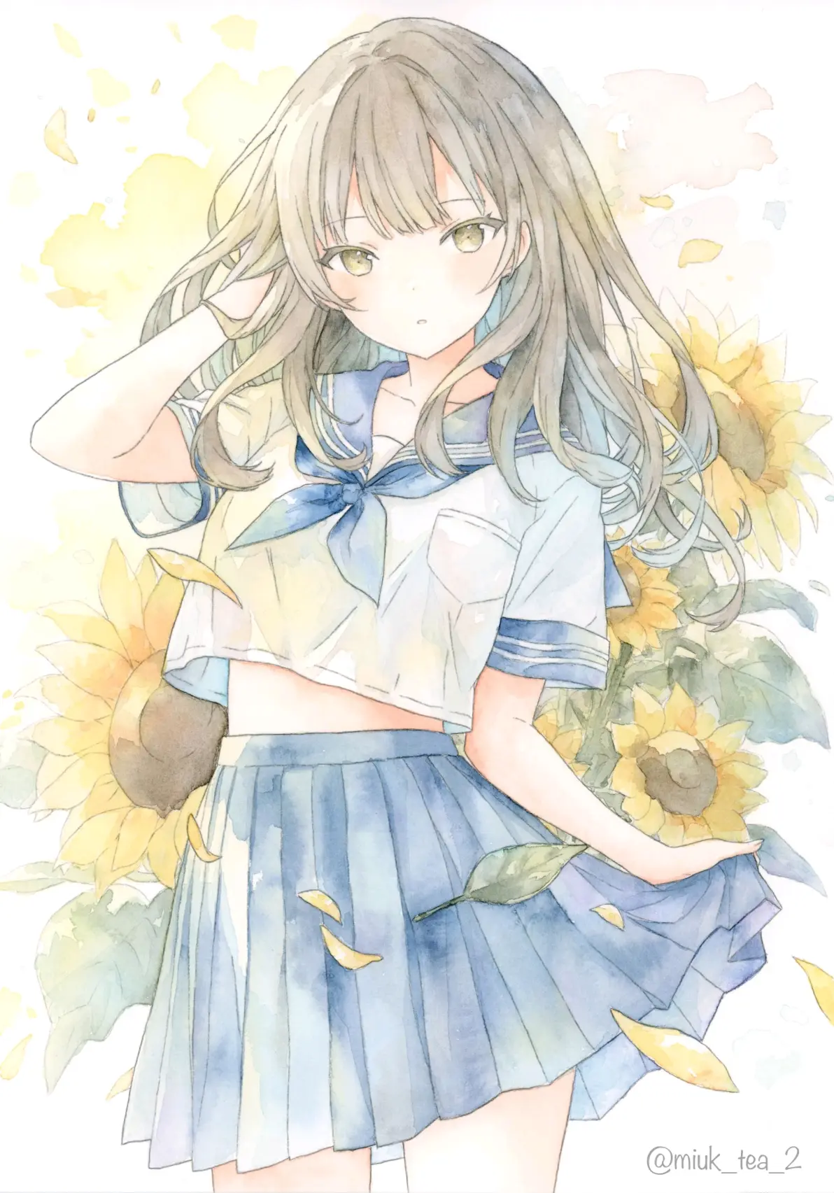 夏季校服女子插画特辑