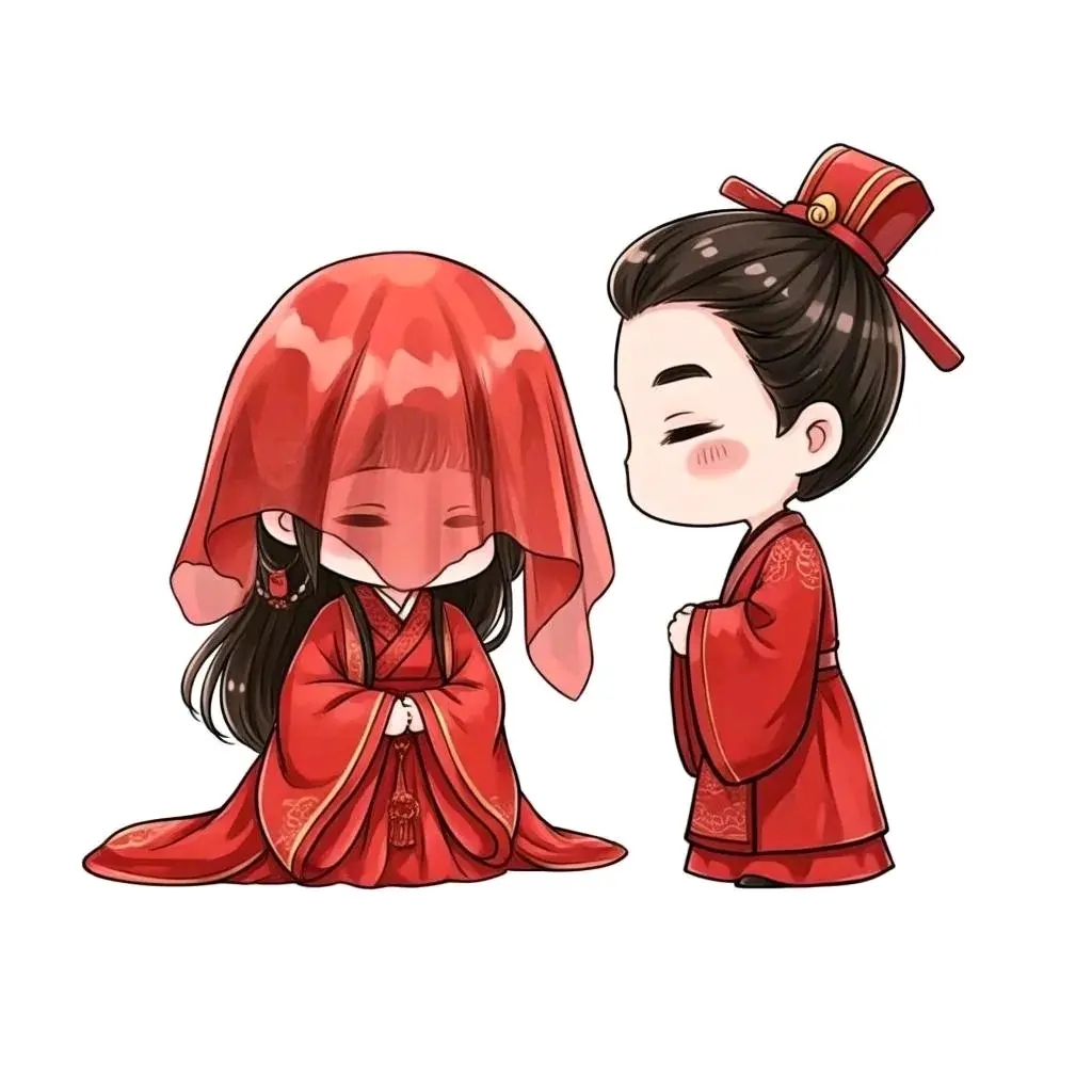 古风新人喜庆头像