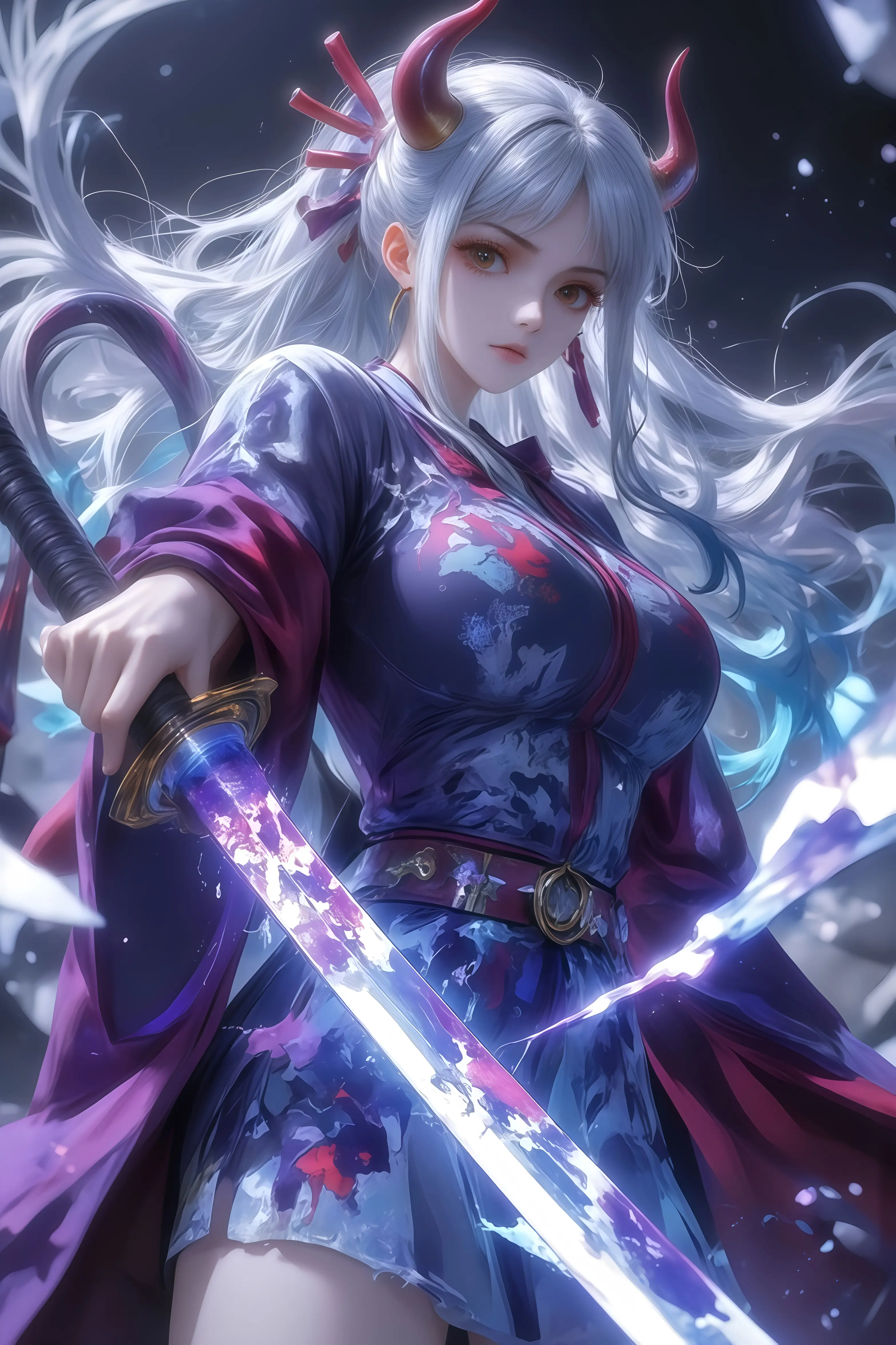 《航海王》动漫女神ai壁纸:将来一定要出海,随心所欲地活着!