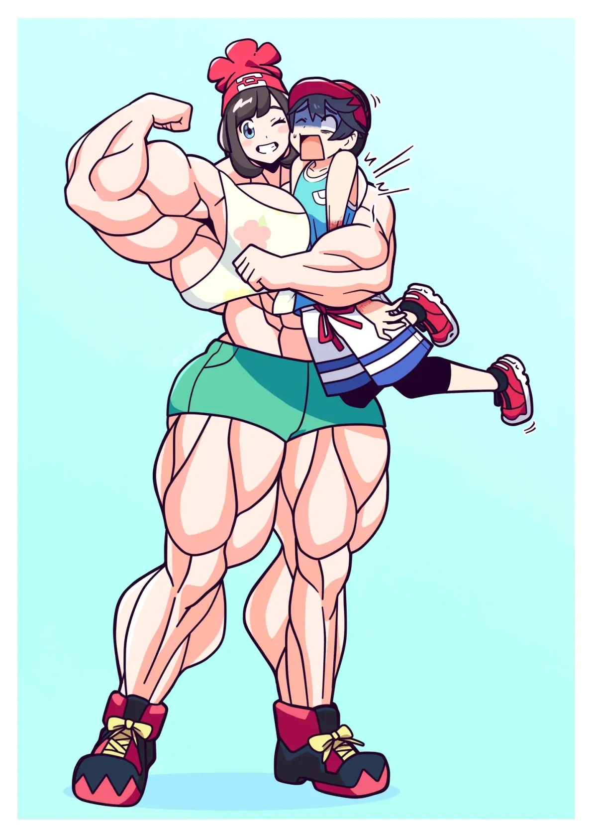 drloon的肌肉女反差萌