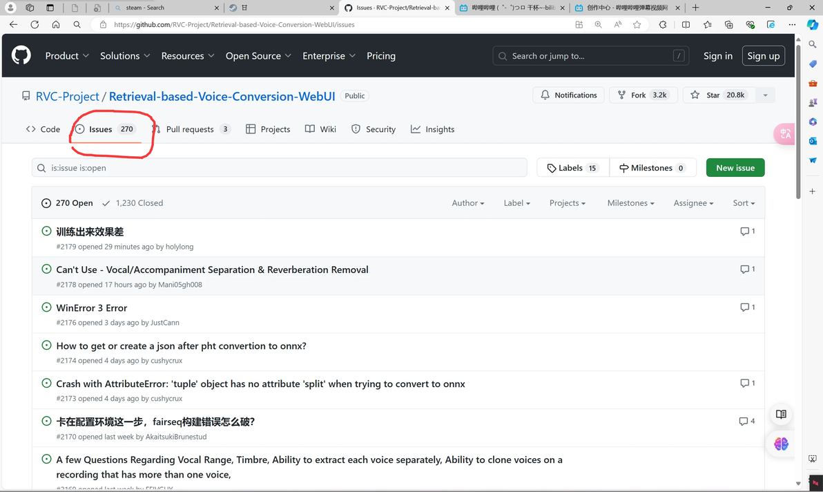 关于RVC的问题收集2024/7/5 - 哔哩哔哩