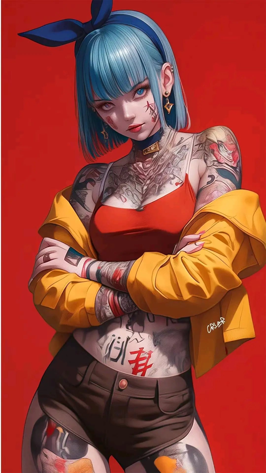 当动漫女生纹身