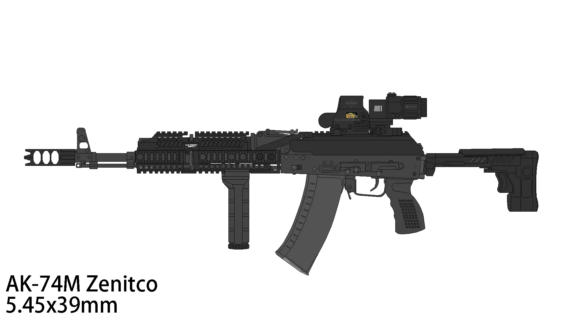 【茜斯茨】轻武器像素画第一期——ak-74m zenitco