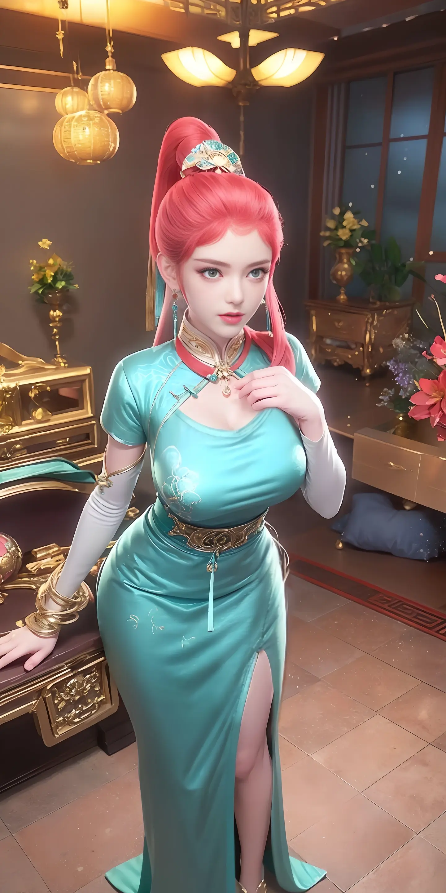 妖神记ai手机壁纸:像龙羽音这样的女人,才更有征服欲望!