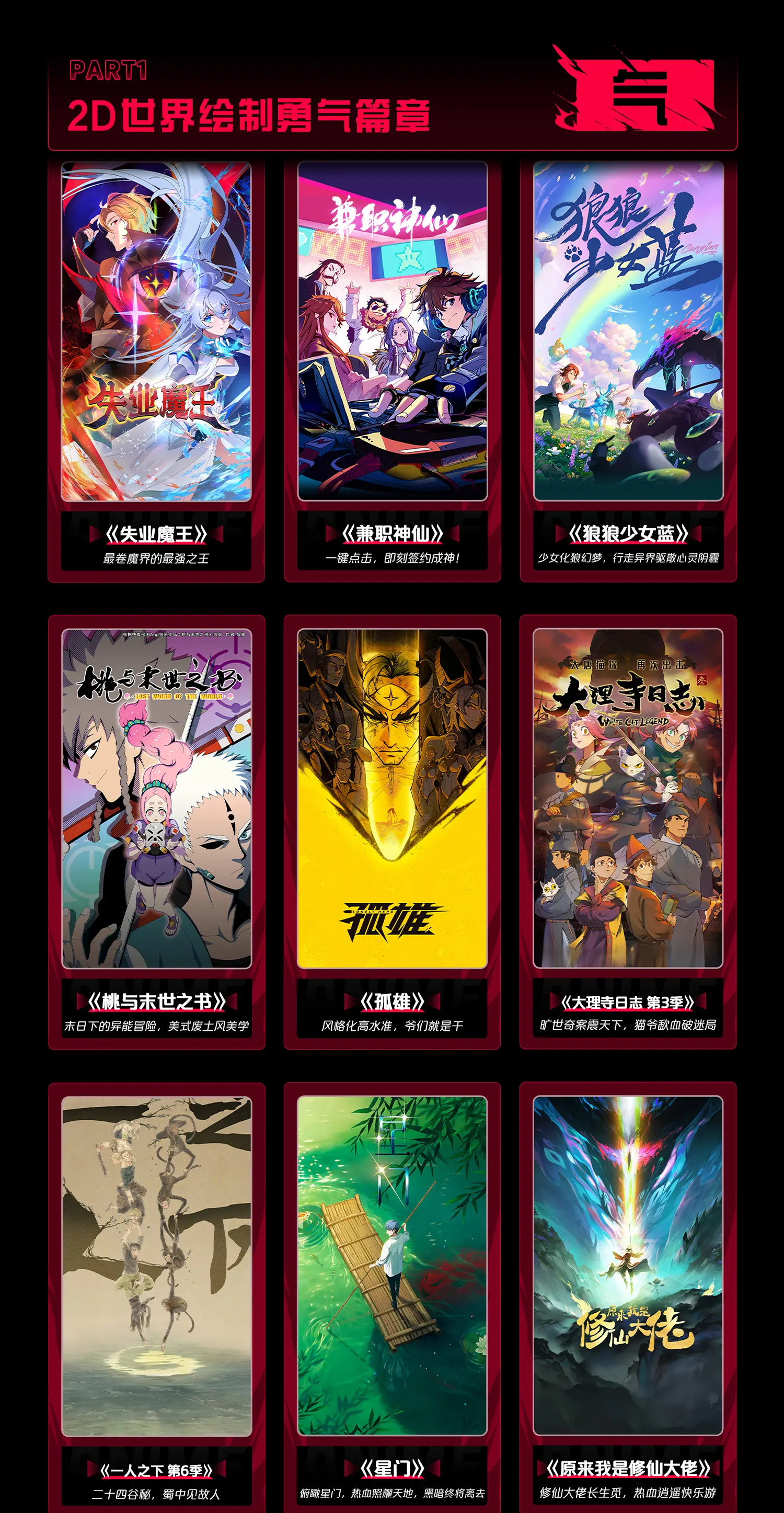 《失业魔王》《兼职神仙》《天外之门》《三线轮回》《九星毒奶》