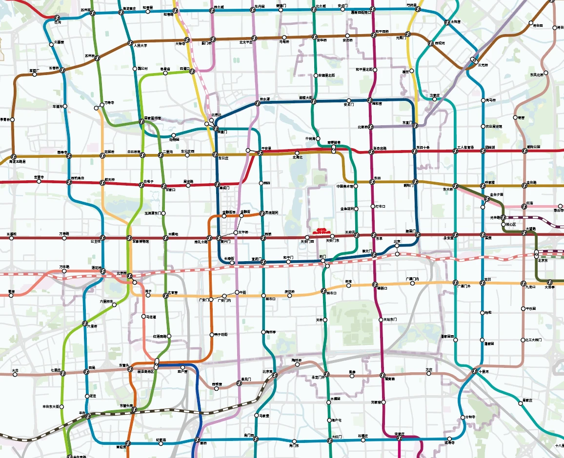 【北京地铁】北京地铁三期规划图(实际走向) - 哔哩哔哩
