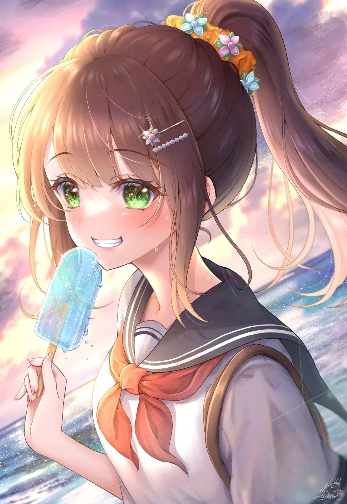 夏季校服女子插画特辑